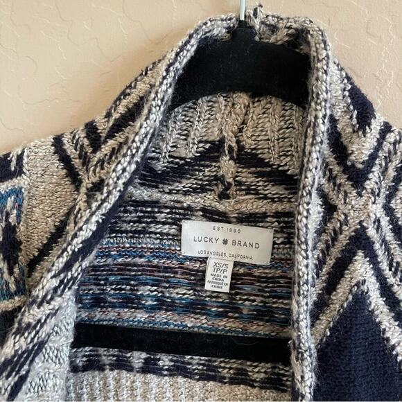 Lucky Brand Aztec Southwestern Cardigan Sweater - Picture 4 of 5